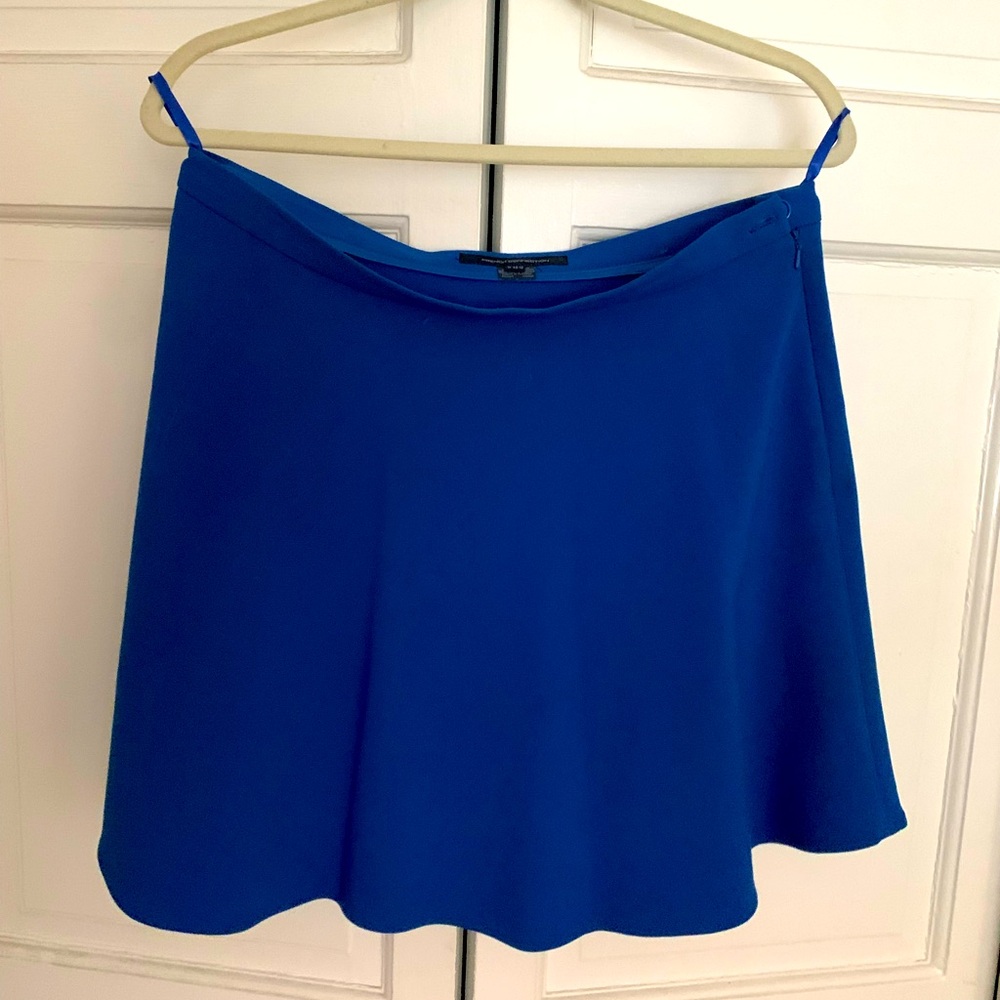 French Connection blue flared mini skirt
